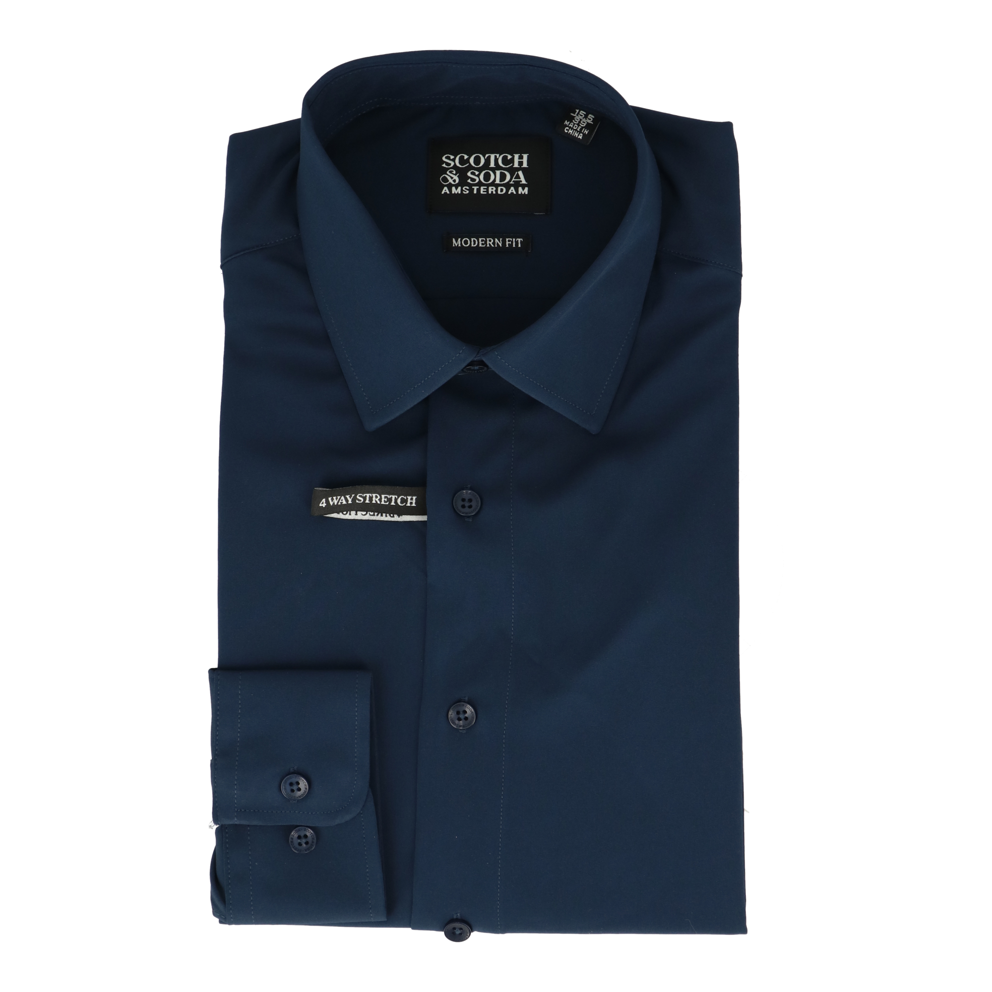 Scotch & Soda Mens Navy Dress Shirt MSRP $125